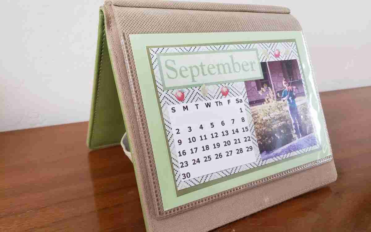 handmade photo calendar