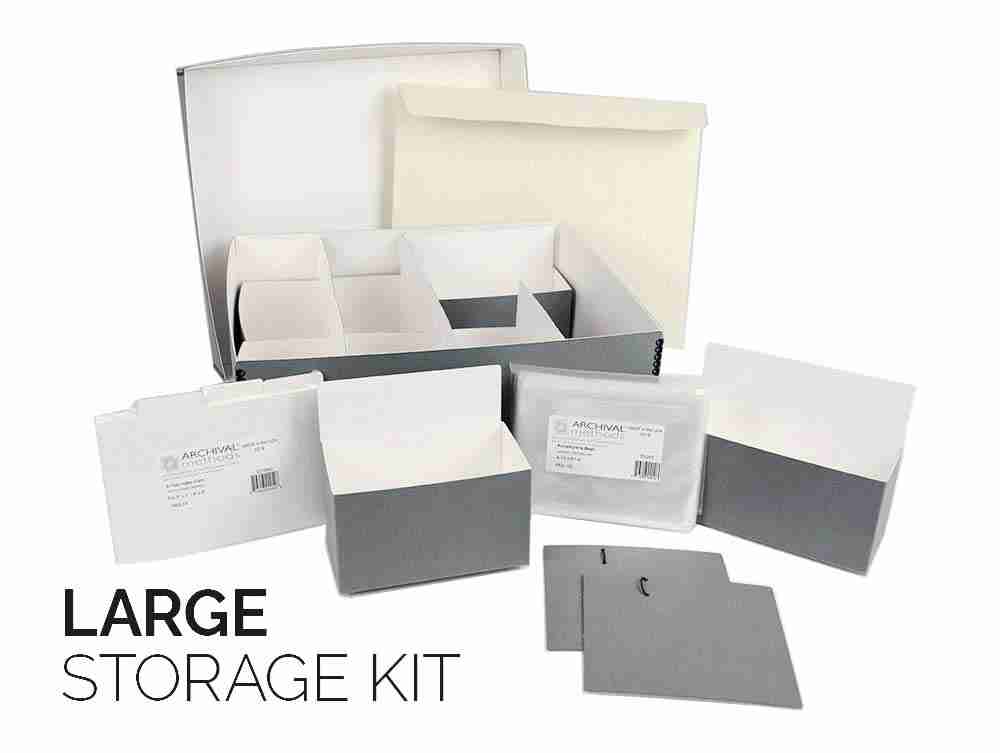 A large archival storage kit for photos